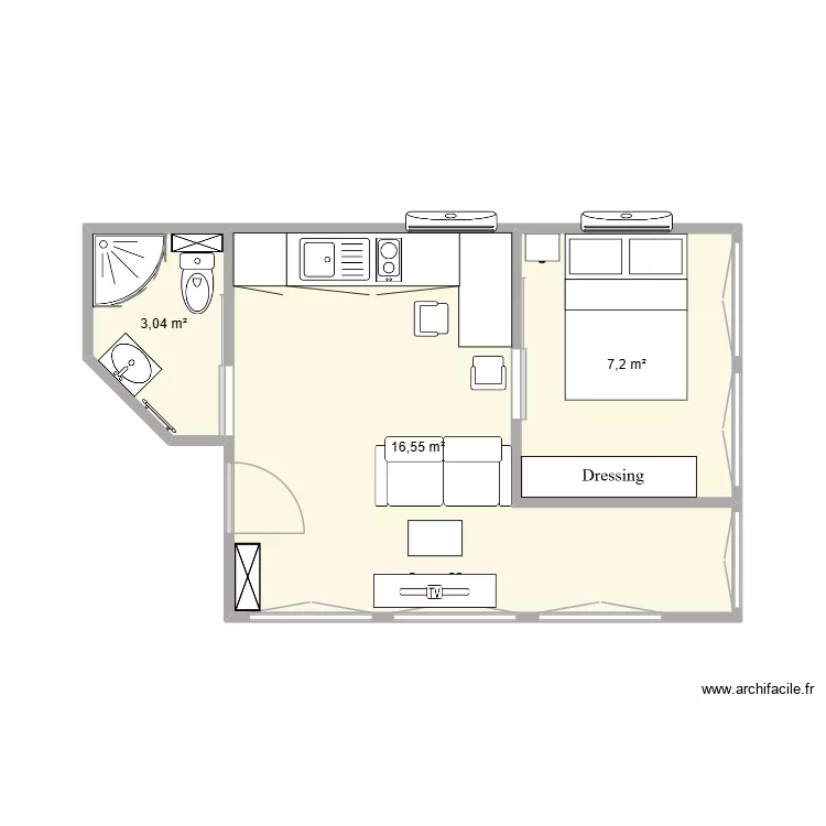 T2 VITRE 05 03 2026. Plan de 3 et 27 m² T2 VITRE 05 03 2026. Plan de 3 et 27 m²