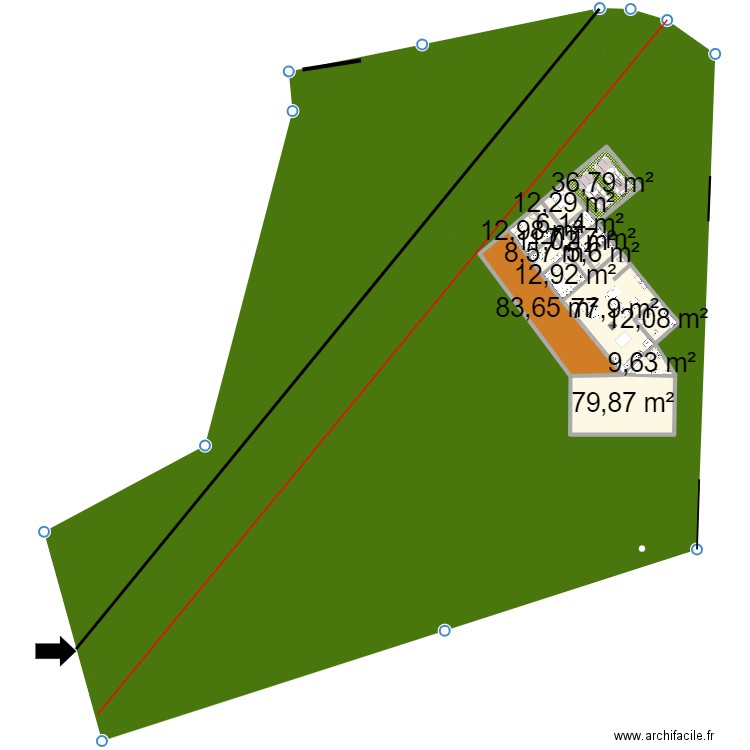 maison + ligne. Plan de 0 pièce et 0 m2