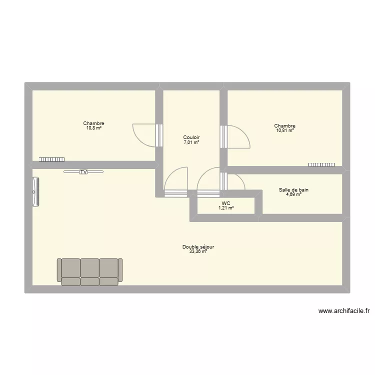 apaprt. Plan de 6 Pièces et 68 m² apaprt. Plan de 6 Pièces et 68 m²