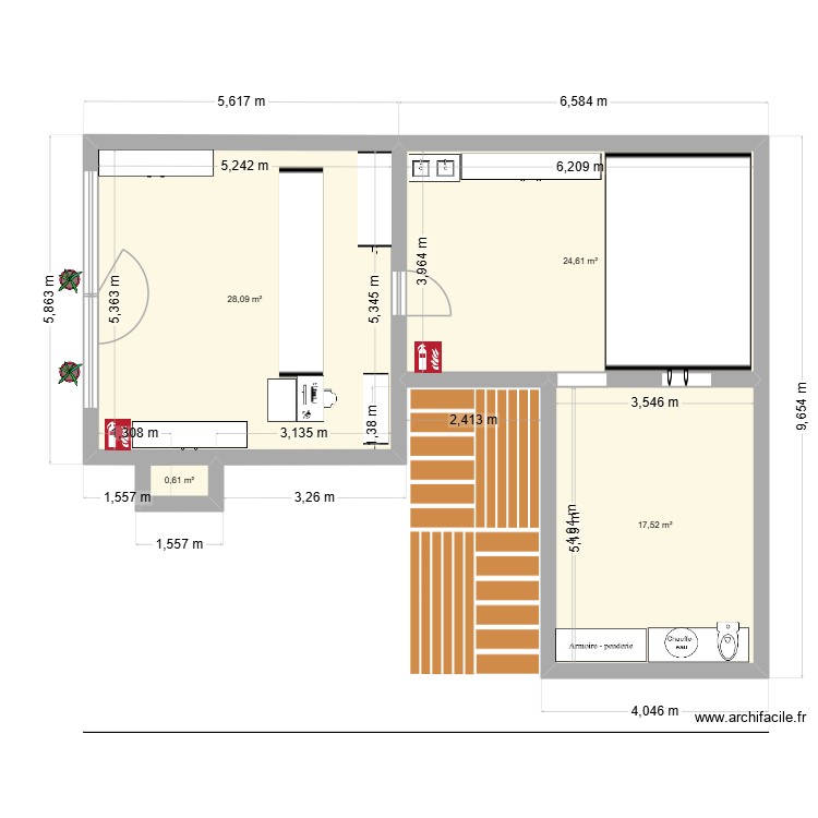 boucherie 1 imprimer. Plan de 0 pièce et 0 m2