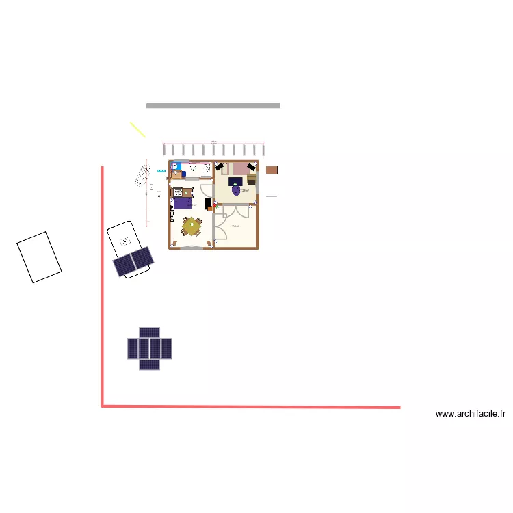 cabane. Plan de 3 pièces et 29 m² cabane. Plan de 3 pièces et 29 m²