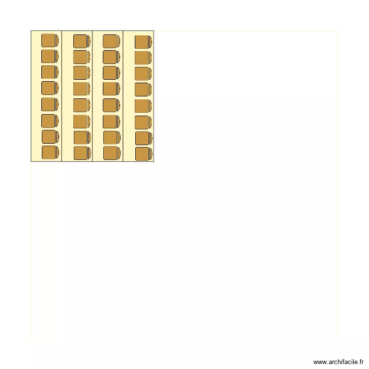 Chaises sur le bar Dionysos. Plan de 