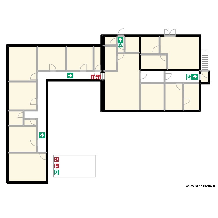 Etage Tilleuls. Plan de 22 pièces et 198 m2