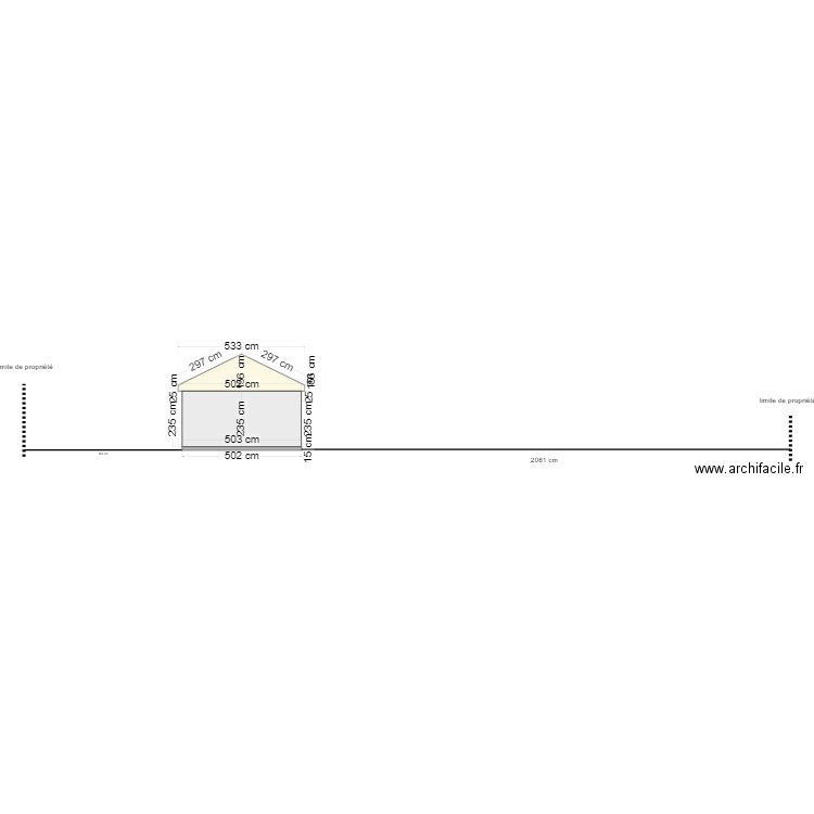 coupe. Plan de 0 pièce et 0 m2