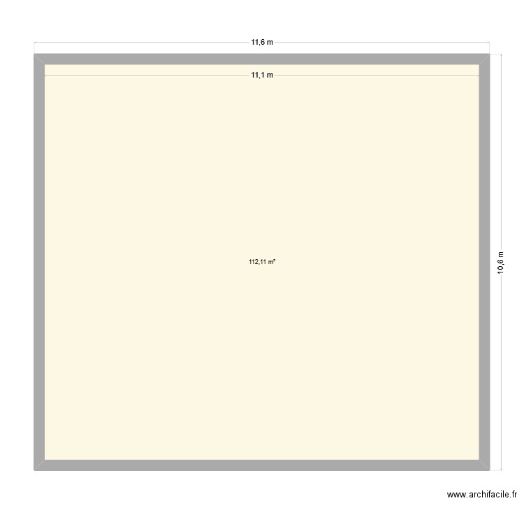 Belle vue 1-1. Plan de 1 pièce et 112 m2