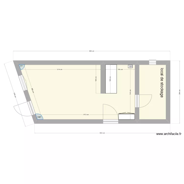 bureau magasin 2. Plan de 