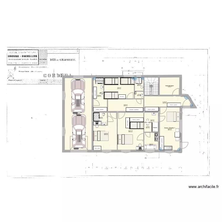 10.26 Gaillands tous les &eacute;tages. Plan de 32 Pièces et 418 m²