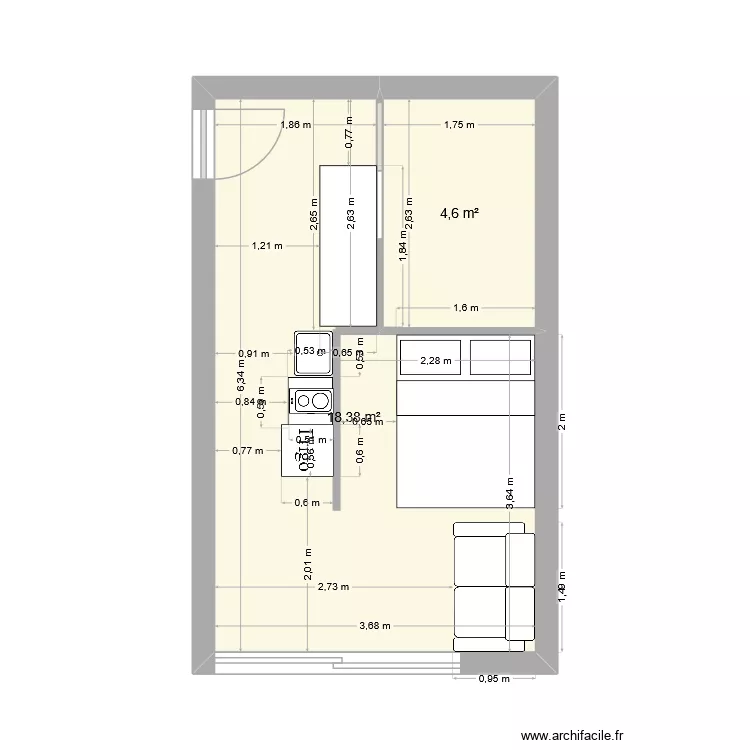 colliour 5. Plan de 2 et 23 m² colliour 5. Plan de 2 et 23 m²
