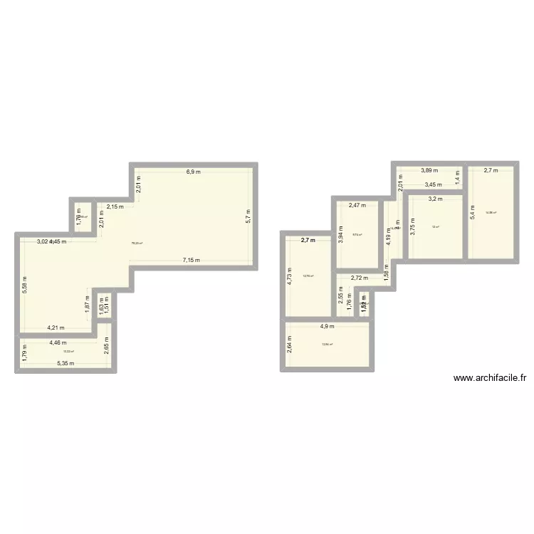 Maison. Plan de 10 et 165 m² Maison. Plan de 10 et 165 m²