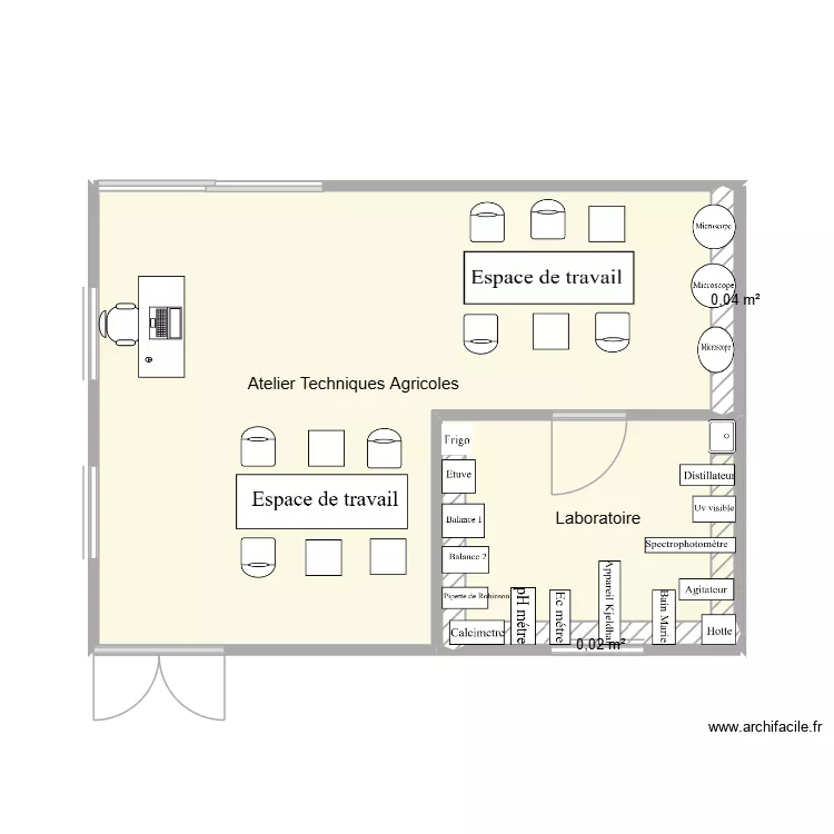Reservation nador. Plan de 4  et 31 m²