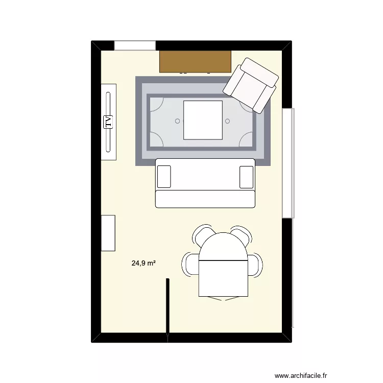 caro_nico. Plan de 1  et 25 m²