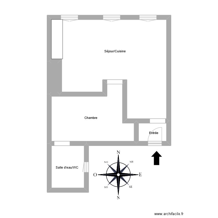 zielziulko. Plan de 5 pièces et 48 m2