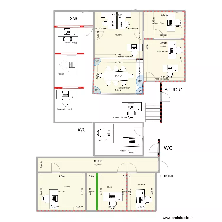 plan futurs bureaux. Plan de 