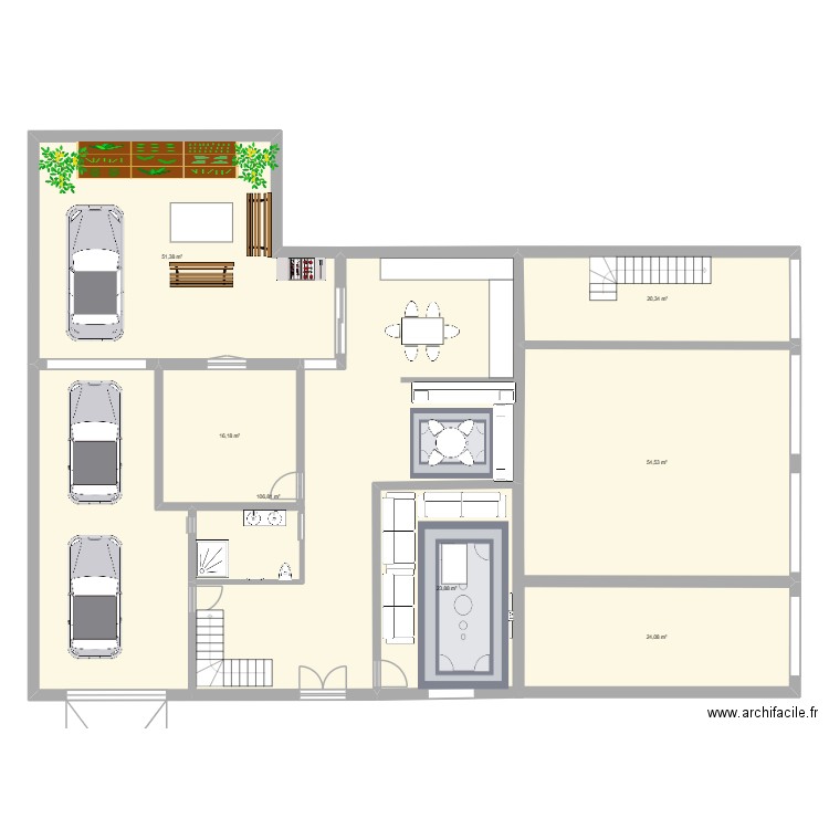 02chlef. Plan de 7 pièces et 297 m2