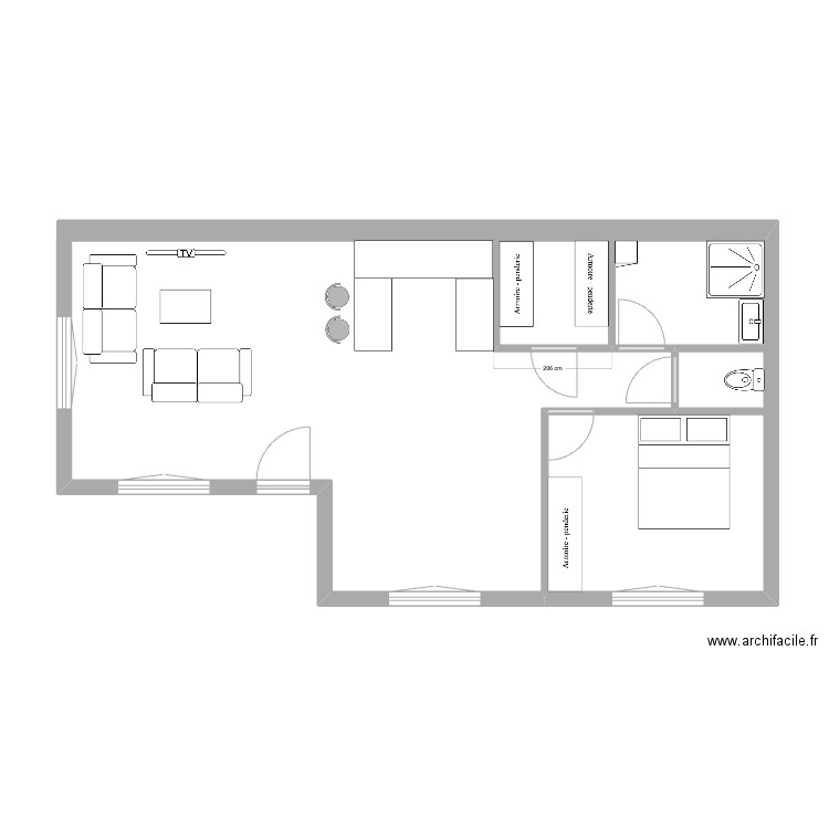 maison 2 faces V2. Plan de 0 pièce et 0 m2