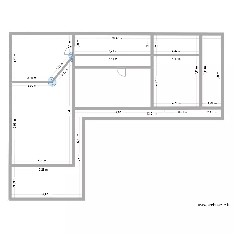 plan 2. Plan de 3  et 175 m²