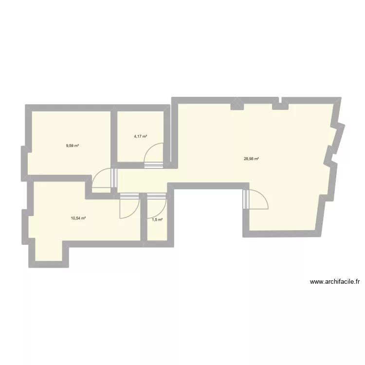 Viriville 1ER GAUCHE. Plan de 5 et 55 m² Viriville 1ER GAUCHE. Plan de 5 et 55 m²