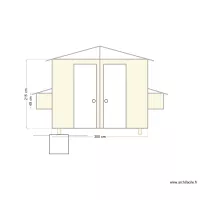 Poulailler - VUE FACADE PORTE