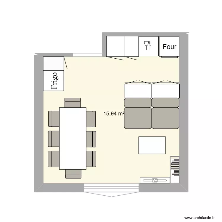 La joue du Loup Salon. Plan de 1 Pièce et 16 m² La joue du Loup Salon. Plan de 1 Pièce et 16 m²