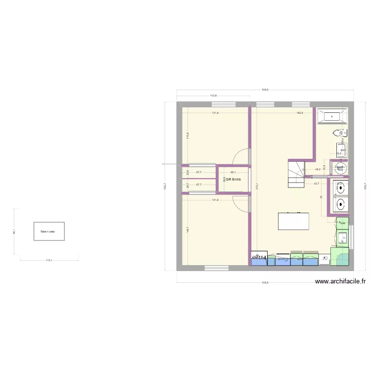 Appartement-4. Plan de 