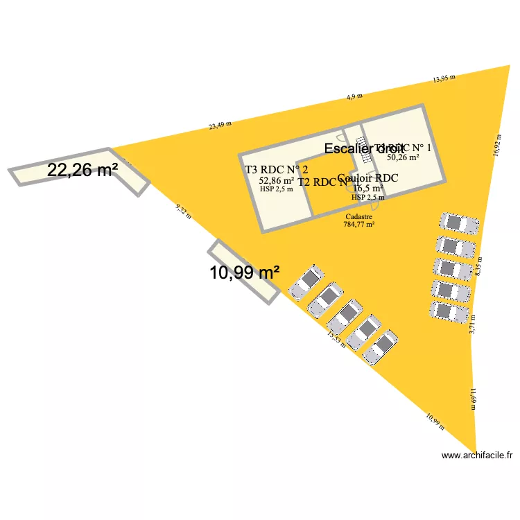 COLLECTIF TEYRAN MAGALI. Plan de 12  et 366 m²