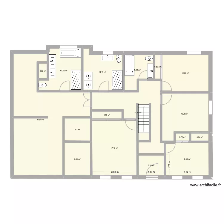 47 maple up reno 2. Plan de 17  et 156 m²