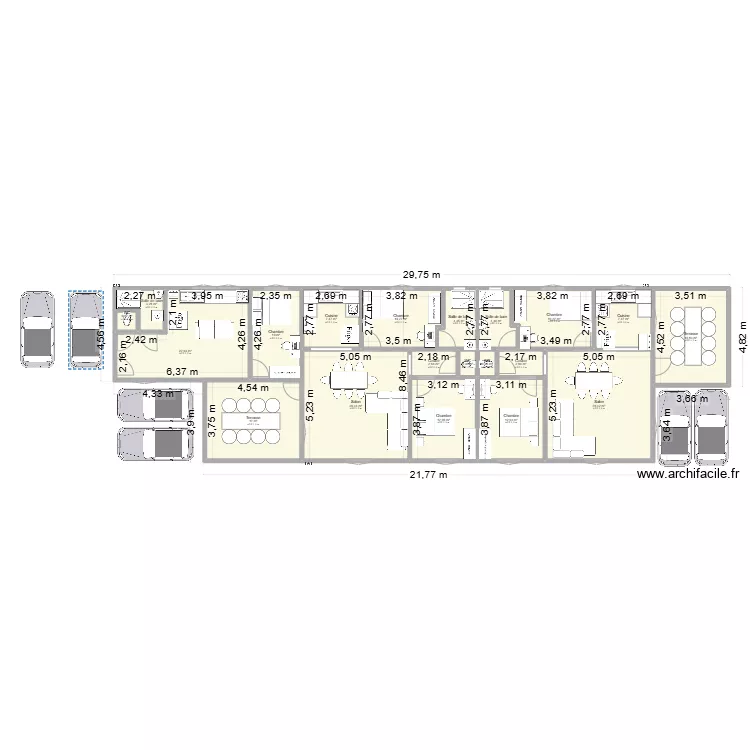 PROJET 2T3/1STUDIO. Plan de 0 pièce et 0 m2