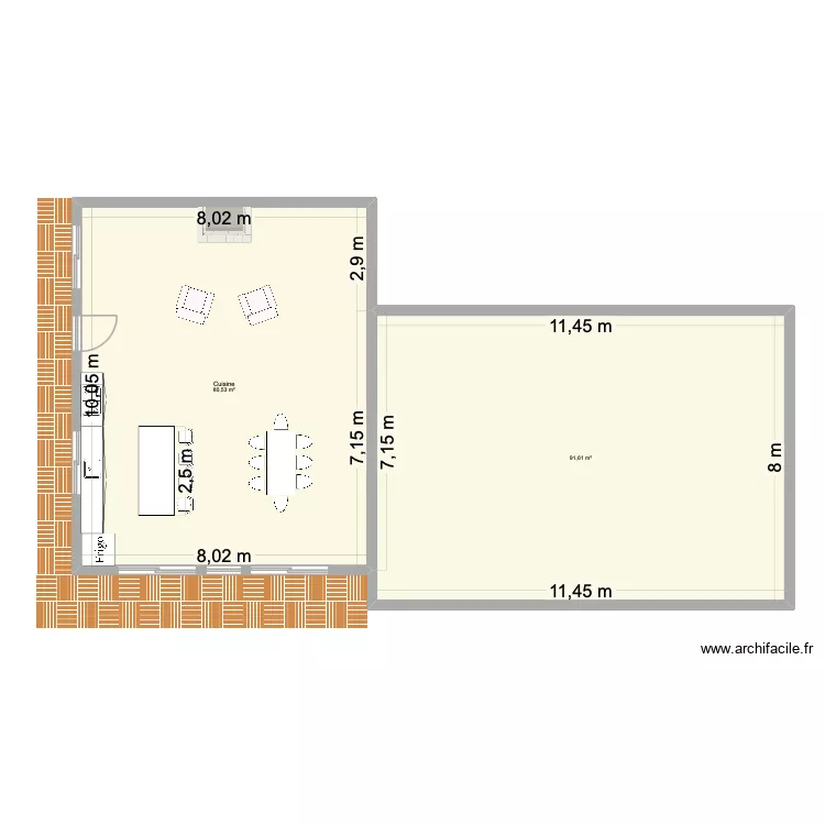 MAISON. Plan de 2  et 172 m²