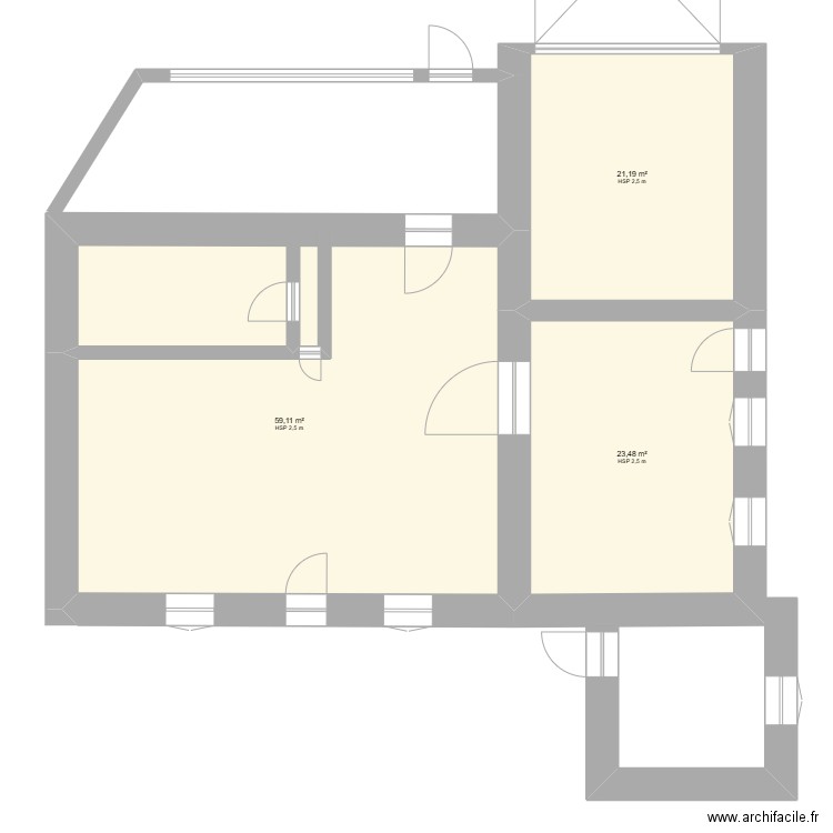 tilleuls RDC. Plan de 3 pièces et 104 m2
