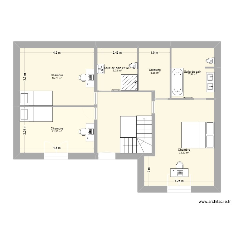 etage 1. Plan de 0 pièce et 0 m2 etage 1. Plan de 0 pièce et 0 m2