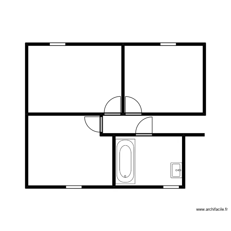 FARCI R+1 EX. Plan de 4  et 29 m²