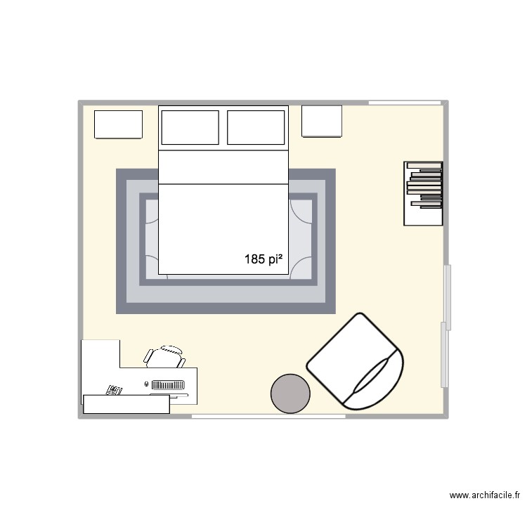 charles. Plan de 1 pièce et 17 m2