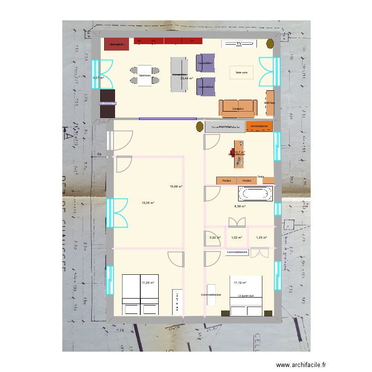 RouillonN3Bis. Plan de 11 pièces et 107 m2