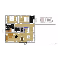 Bungalow 100 m2 - ebenes Gel&auml;nde - Nord-Eingang