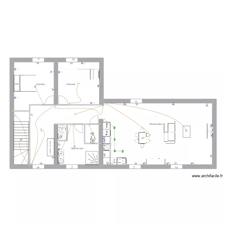 loos r+2. Plan de loos r+2. Plan de