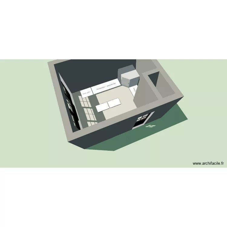 garage. Plan de 2 et 15 m² garage. Plan de 2 et 15 m²