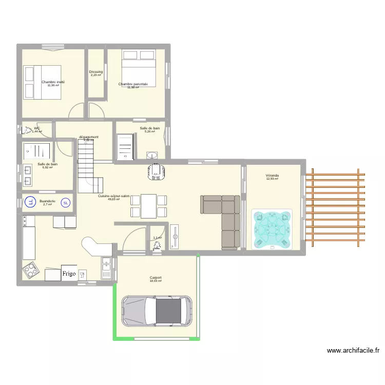 LZC-id&eacute;al-110. Plan de 12  et 129 m²