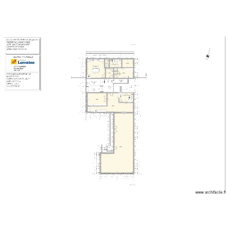 bureau et stock. Plan de 10 pièces et 229 m2