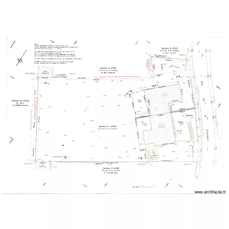 PLAN DE MASSE ETAT EXISTANT. Plan de 