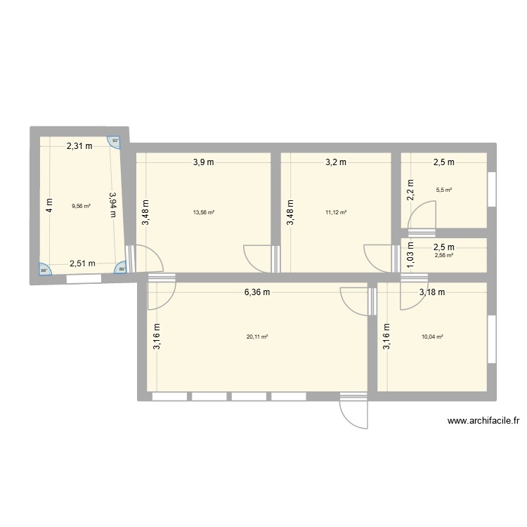 champigny agrandissement. Plan de 0 pièce et 0 m2