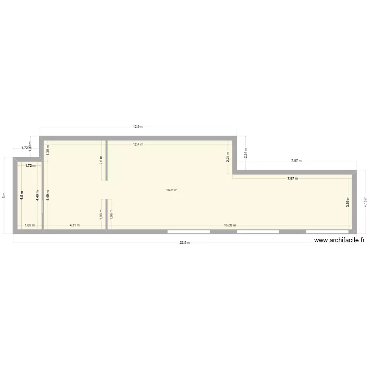 plan pierre. Plan de 1 pièce et 109 m²