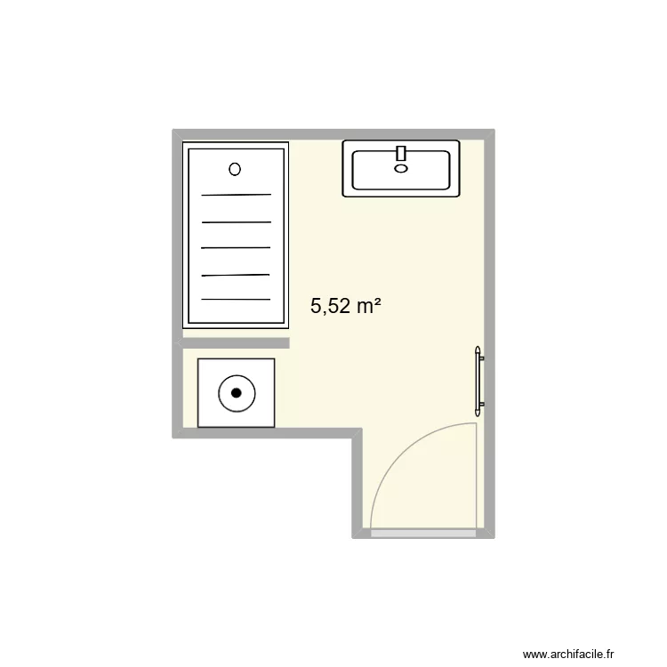 BIDOUA. Plan de 1  et 6 m²