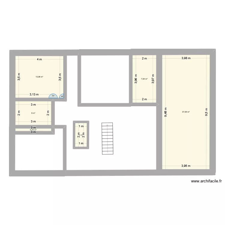 maison2. Plan de 6 Pièces et 68 m² maison2. Plan de 6 Pièces et 68 m²