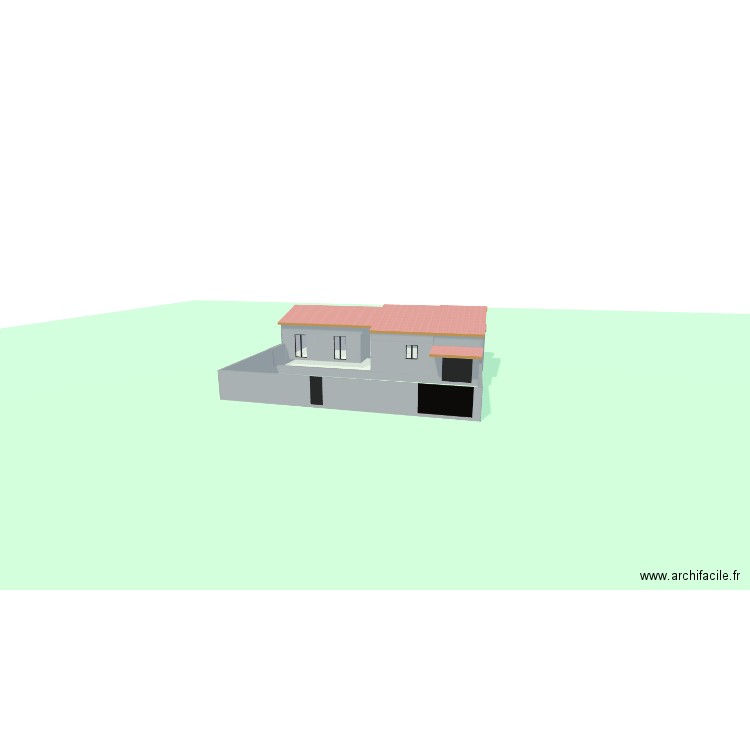Plan de masse maison aprés travaux. Plan de 11 pièces et 336 m2
