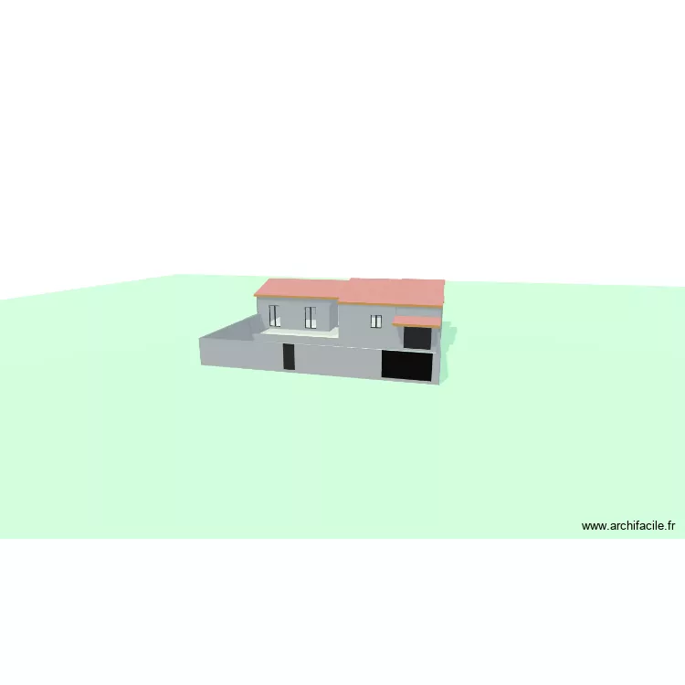 Plan de masse maison apr&eacute;s travaux. Plan de 