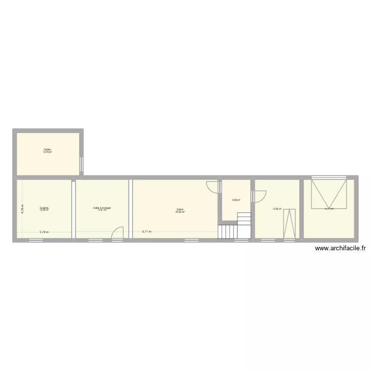 THYNES Rez-de-chauss&eacute;e. Plan de 7  et 101 m²