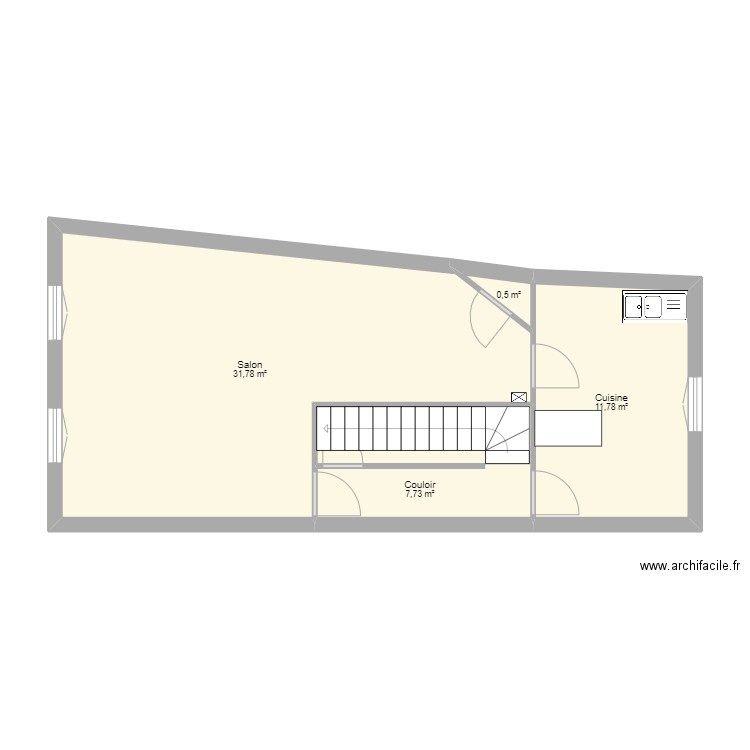 SCI FEC 1er étage. Plan de 10 pièces et 102 m2