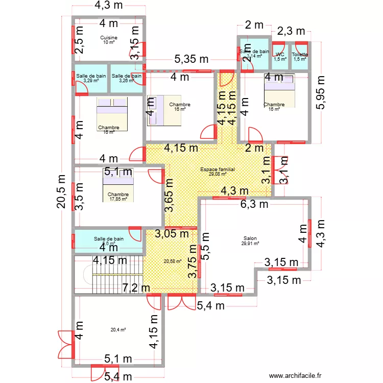 Ouseynou Dienne 2. Plan de 15  et 194 m²
