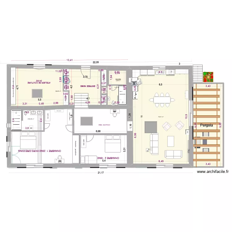 GRANGE RENOVATION AOUT 2025. Plan de 10  et 222 m²