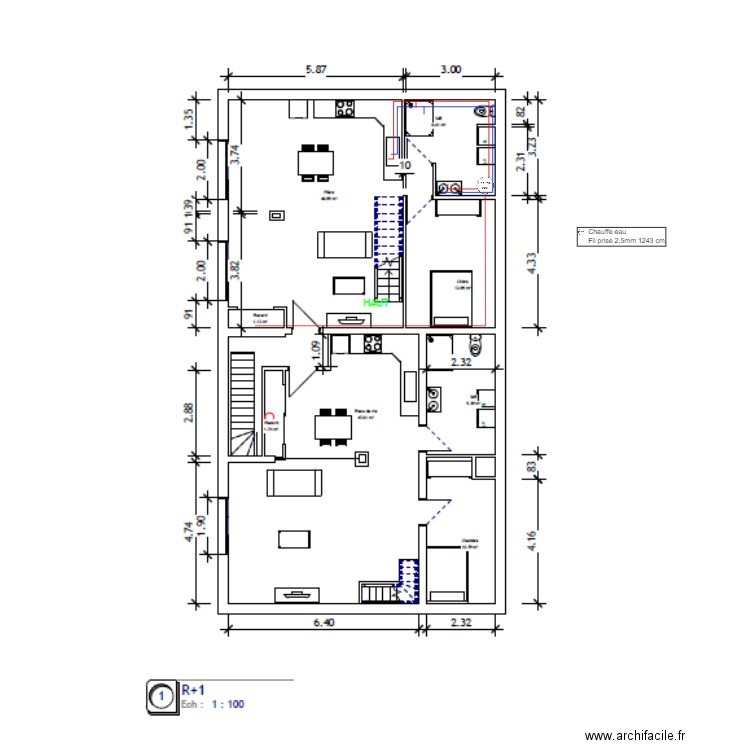 PLAN  LOGT 5 PLOMBERIE. Plan de 0 pièce et 0 m2